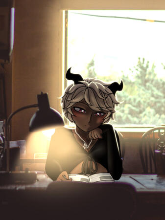 DemonGal Relax (Commission)