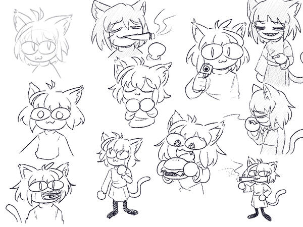 based cat doodles